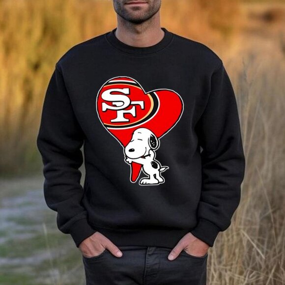 Snoopy Woodstock 49ers Crewneck Sweatshirt Cute Football Fan Game Day Gift 17 - Picture 1 of 6